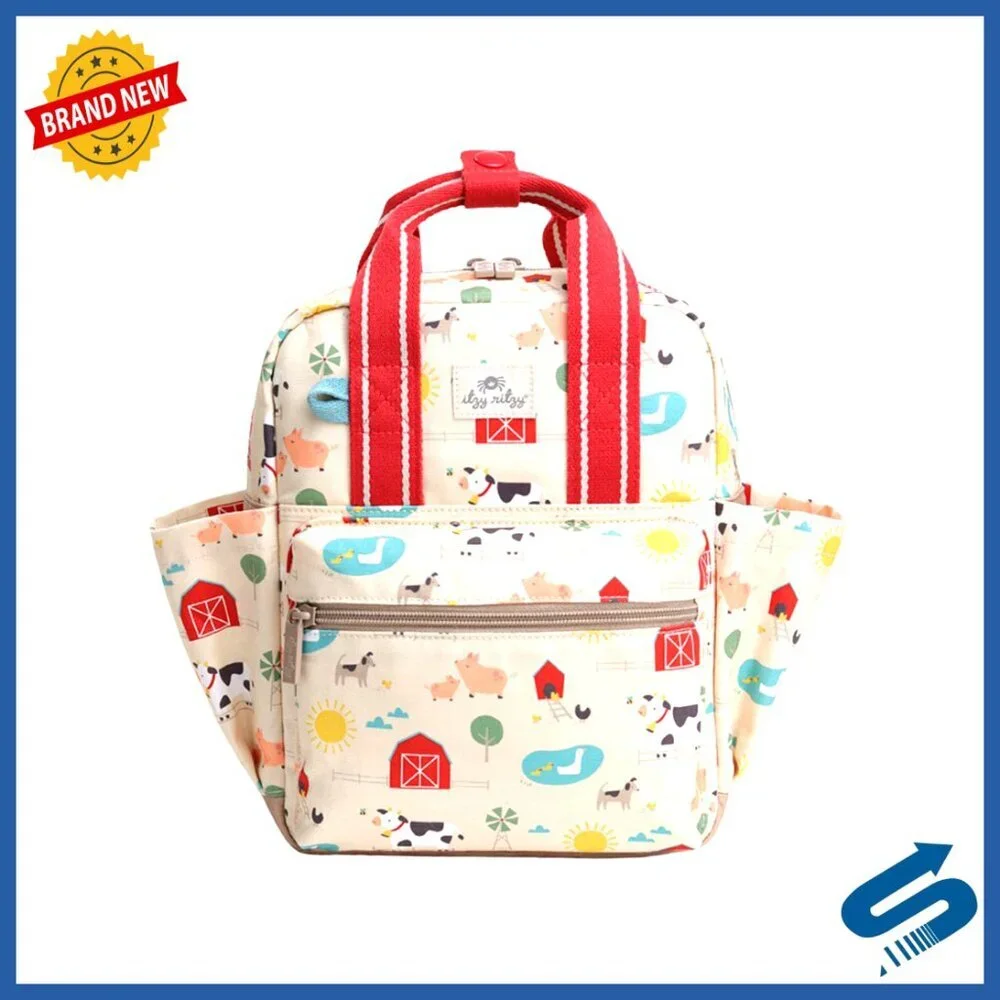 Toddler Backpack Daycare Bag Adjustable Straps Spacious Wipeable Interior Side